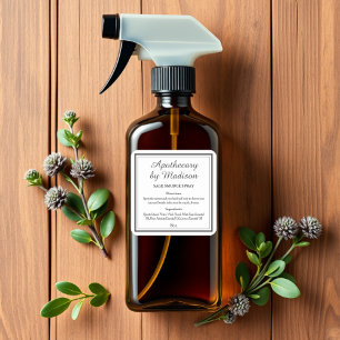 Blanca   Etiquetas de frascos para pulverización d