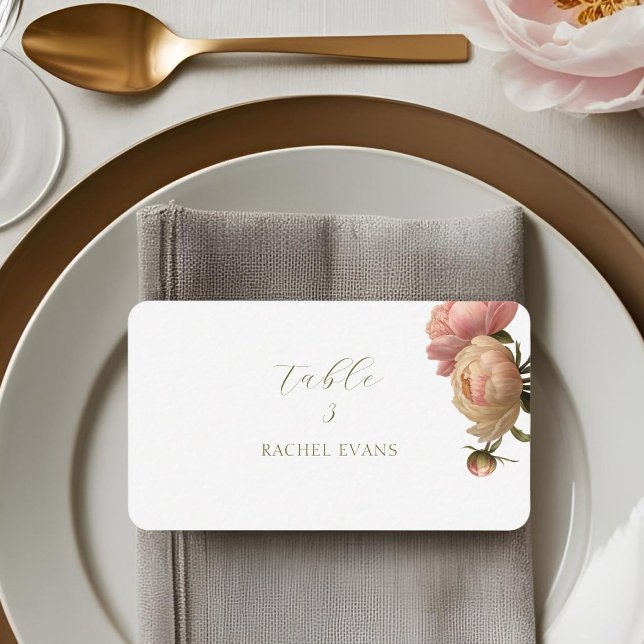 Blanca | Tarjetas de plaza de Boda Rosa de Rubor d (Subido por el creador)