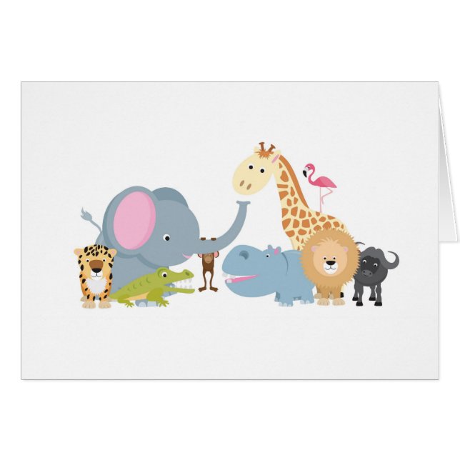 blanco animal del grupo del safari (Anverso (Horizontal))