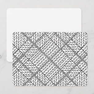 BLANCO ARGYLE TEJIDO 4.5x6.25 Tarjeta Plana / Hori