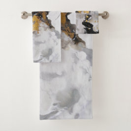 Blanco artístico moderno, negro y oro