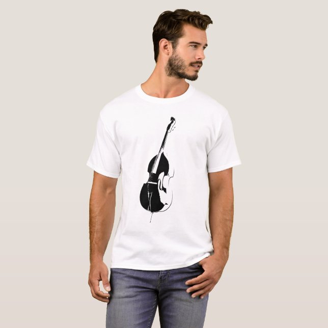 Blanco bajo vertical de la camiseta de la silueta (Anverso completo)