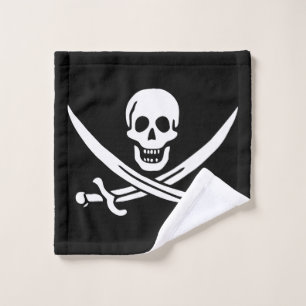 Blanco, Bandera Pirata Calico Jack, Calavera y Cri