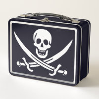 Blanco, Bandera Pirata Calico Jack, Calavera y Cri