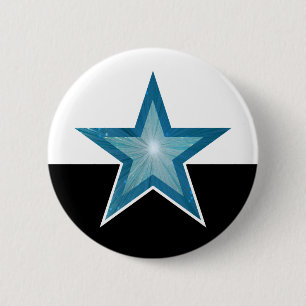 Blanco blanco del botón Estrella azul