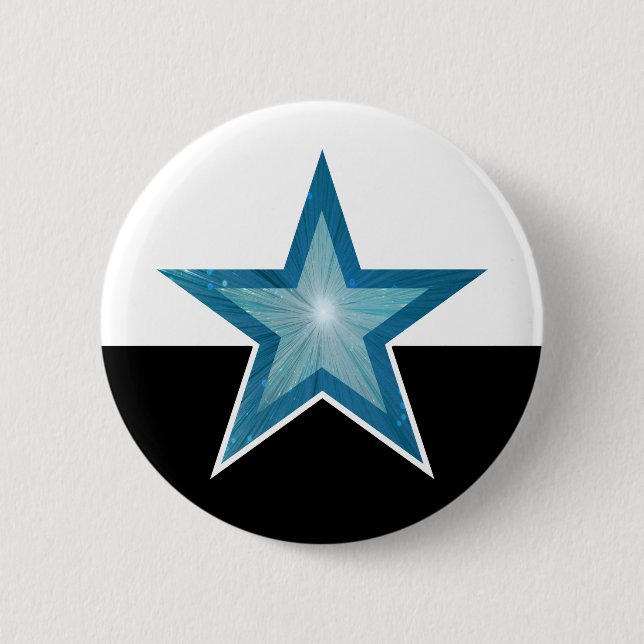 Blanco blanco del botón Estrella azul (Anverso)