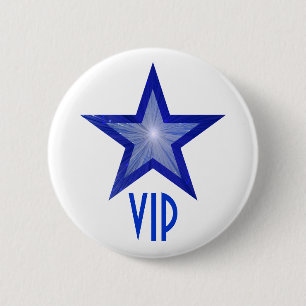 Blanco blanco del botón 'VIP' de la estrella azul