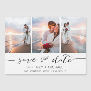 Blanco Collage de fotos con letra mano