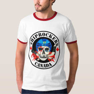 Blanco con la camisa de la franja roja