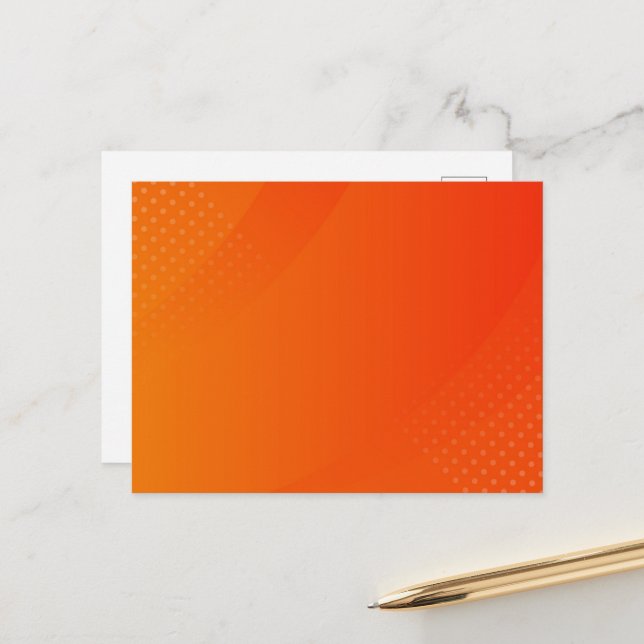 BLANCO CREAR SU PROPIA TARJETA DE POSTAL NARANJA (Anverso/Reverso In Situ)