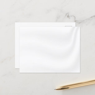BLANCO CREAR TU PROPIA TARJETA DE POSTAL DE SATIN 