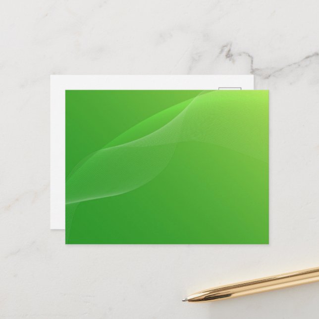 BLANCO CREAR TU PROPIA TARJETA DE POSTAL VERDE (Anverso/Reverso In Situ)