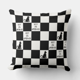 Blanco CricketDiane del negro de la almohada del