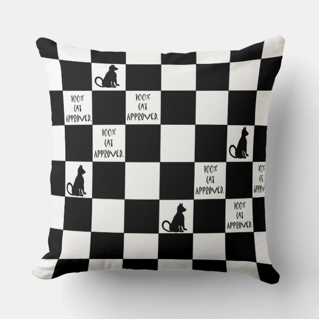 Blanco CricketDiane del negro de la almohada del (Anverso)