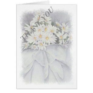 BLANCO DAISY BOUQUET GRACIAS TARJETA