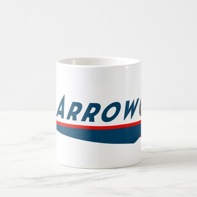 Blanco de ArrowCat taza blanca clásica de 11 onzas (Centro)