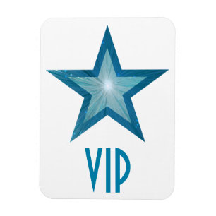Blanco de imán flexible "VIP" de estrella azul