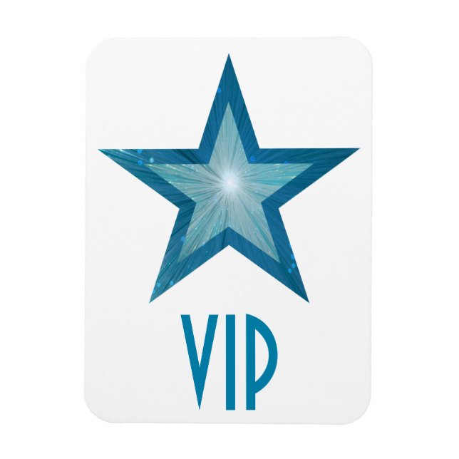 Blanco de imán flexible "VIP" de estrella azul (Vertical)