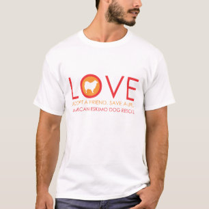 Blanco de la camisa del amor de Eskie