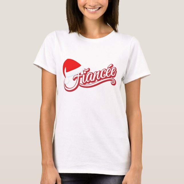 Blanco de la camiseta de Santa Hat Fiancée (Anverso)