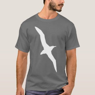 Blanco de la camiseta del pájaro del albatros