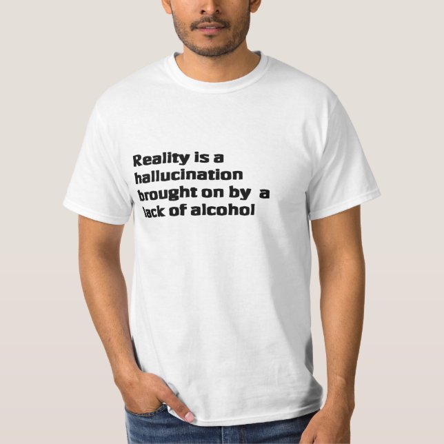 blanco de la cita de la camiseta del alcohol (Anverso)