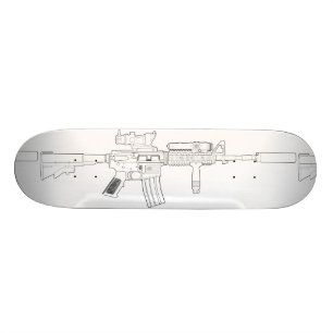 Blanco de la cubierta del monopatín de M4 SOPMOD