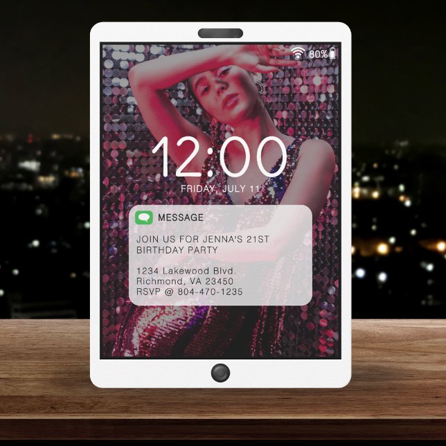 Blanco de la fiesta de cumpleaños de la pantalla d (Cell Phone Lock Screen Birthday Party White
)