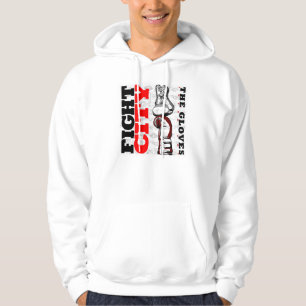 Blanco de la sudadera con capucha de FC