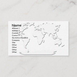 Blanco de la tarjeta de presentación World Map