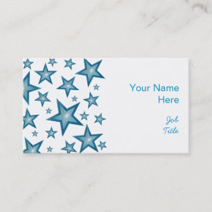 Blanco de la tarjeta de visita de Blue Stars