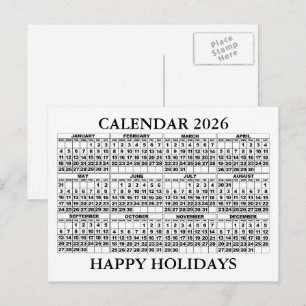 Blanco de la tarjeta postal de felicitación del ca
