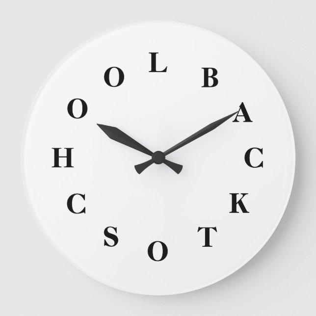 Blanco de nuevo al reloj de pared grande de la (Anverso)