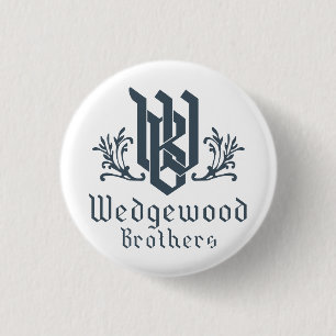Blanco del botón de los hermanos de Wedgewood