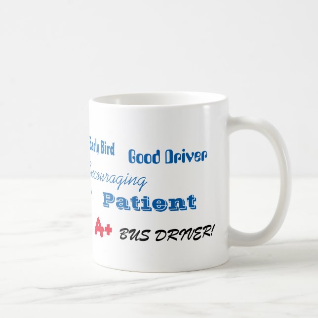 Blanco del conductor del autobús escolar taza de (Derecha)