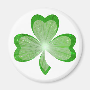 Blanco del imán del refrigerador de Shamrock