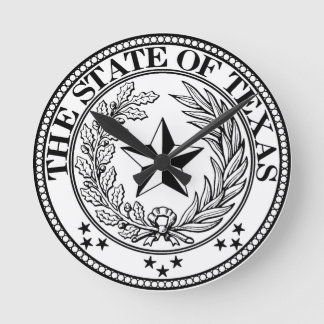 Blanco del reloj de pared de Tejas