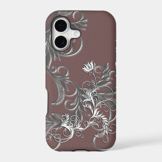 Blanco - Efecto Grabado en relieve de la flor metá