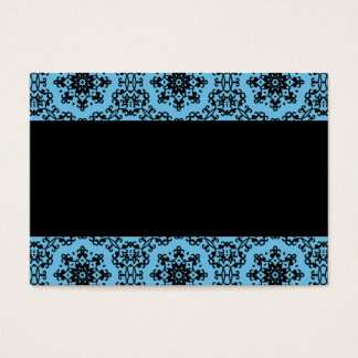 Blanco elegante de damasco azul y negro