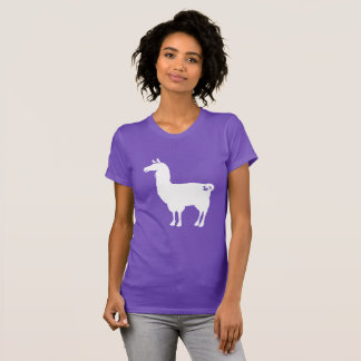 Blanco en la camiseta de las señoras de la llama