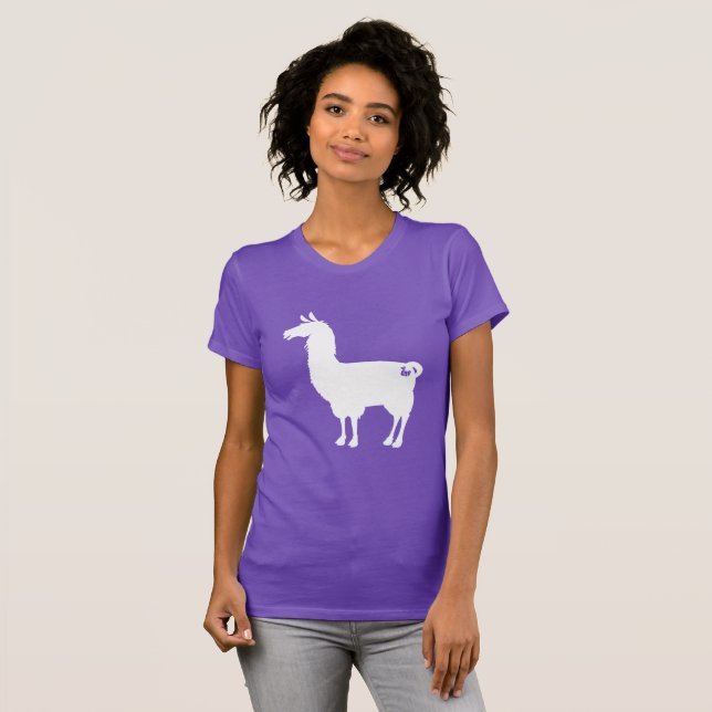 Blanco en la camiseta de las señoras de la llama (Anverso completo)