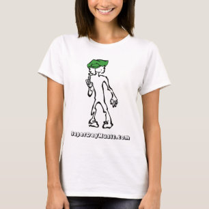 Blanco ESTUPENDO de la camiseta de las señoras del
