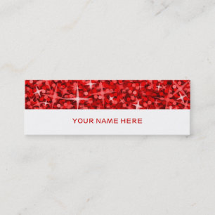 Blanco flaco rojo de la tarjeta de visita del
