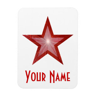 Blanco flexible de imán 'Name' de estrella roja