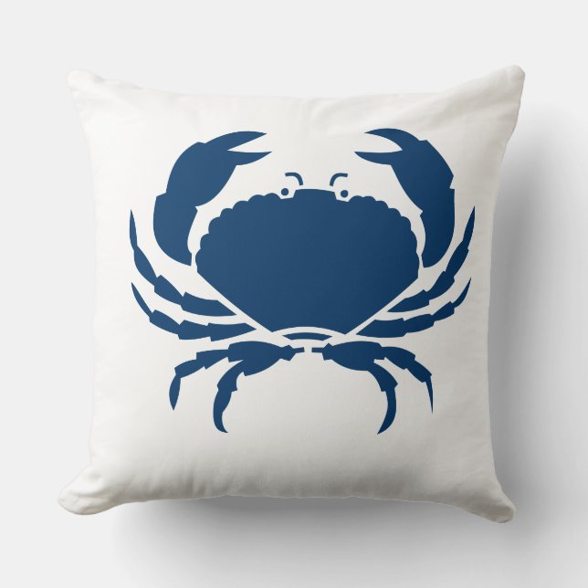 BLANCO GRÁFICO sobre almohada azul oscuro (Anverso)
