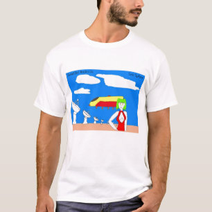 Blanco hermoso de la camiseta de los androides
