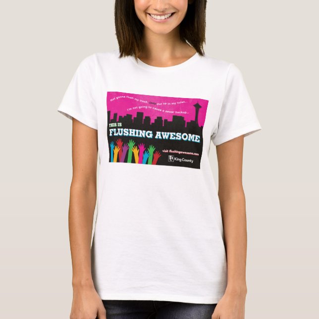 Blanco impresionante de la camiseta de las mujeres (Anverso)