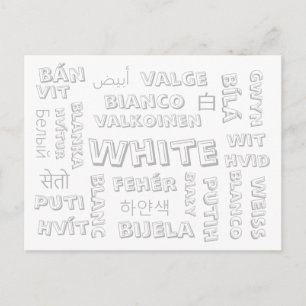 Blanco - Lenguas de color en postales
