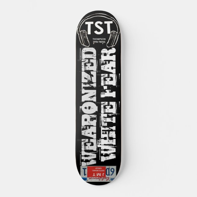 BLANCO MIEDO ARMA Skateboard (Anverso)