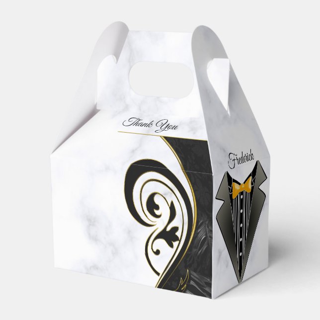 Blanco moderno - Caja de regalo de abstracto de má (Front Side)